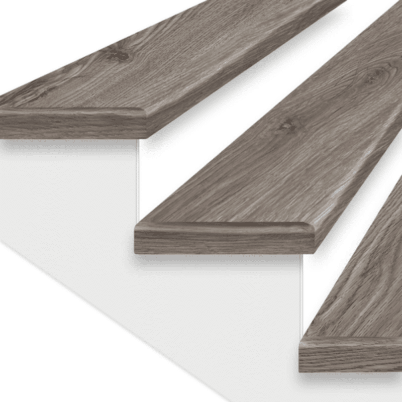 DuraStair vinyl stair Treads and risers Kit - Riverstone Oak 10201 1