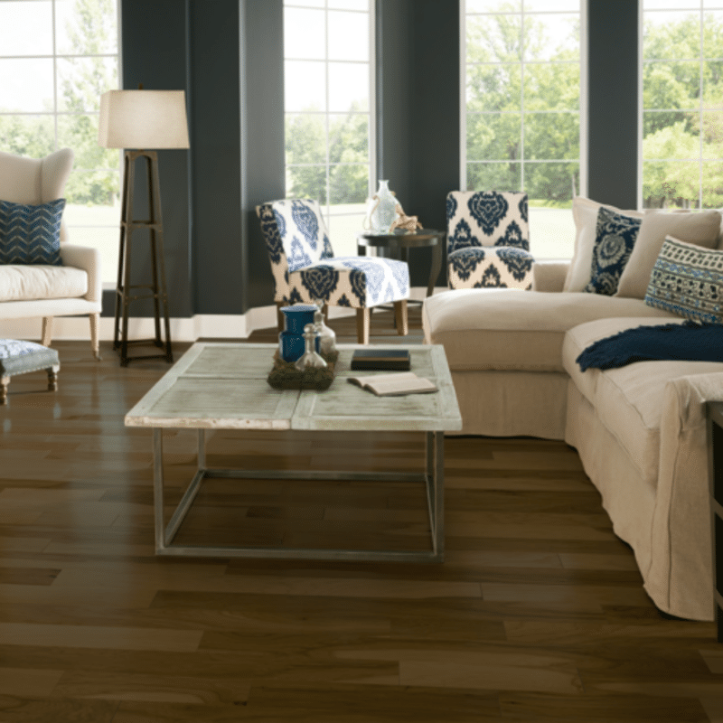 Hartco Prime Harvest Hickory - Light Black Living Room