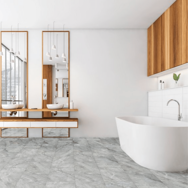 COREtec Tile - Avesta Quartz Bathroom