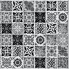 TruCor Tile - Abstract Black/White S1113-D9836 - Luxury Vinyl Tile 12" x 24"