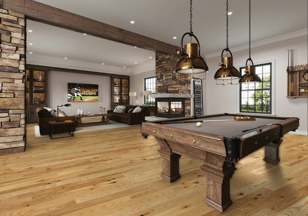 ash flooring game room