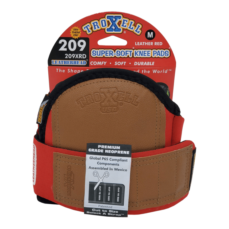 Troxell USA Super-Soft Medium Leatherhead Kneepads - Red
