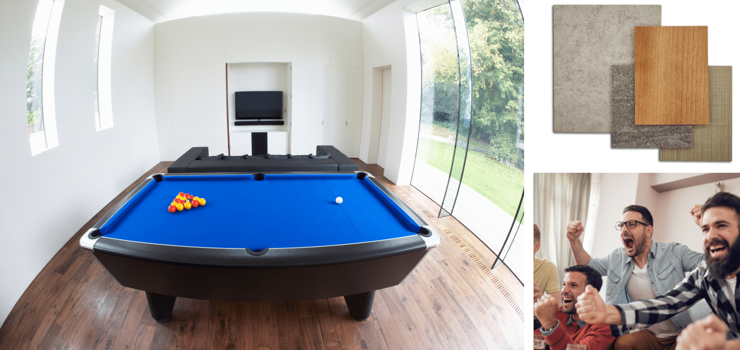 man cave flooring ideas