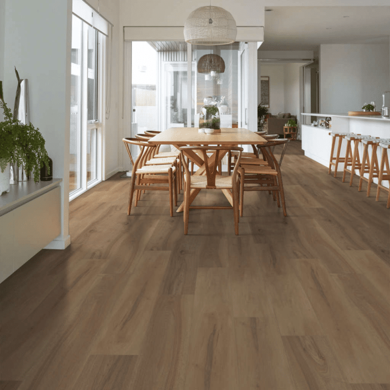 Shaw Fresh Take Luxury Vinyl Plank Flooring Chaise Tan kitchen