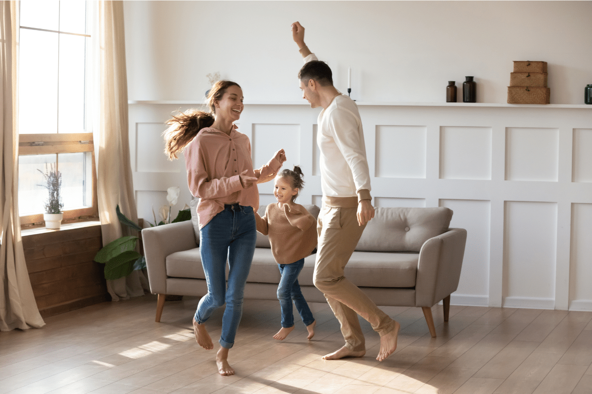 laminate flooring is very comfortable on bare feet