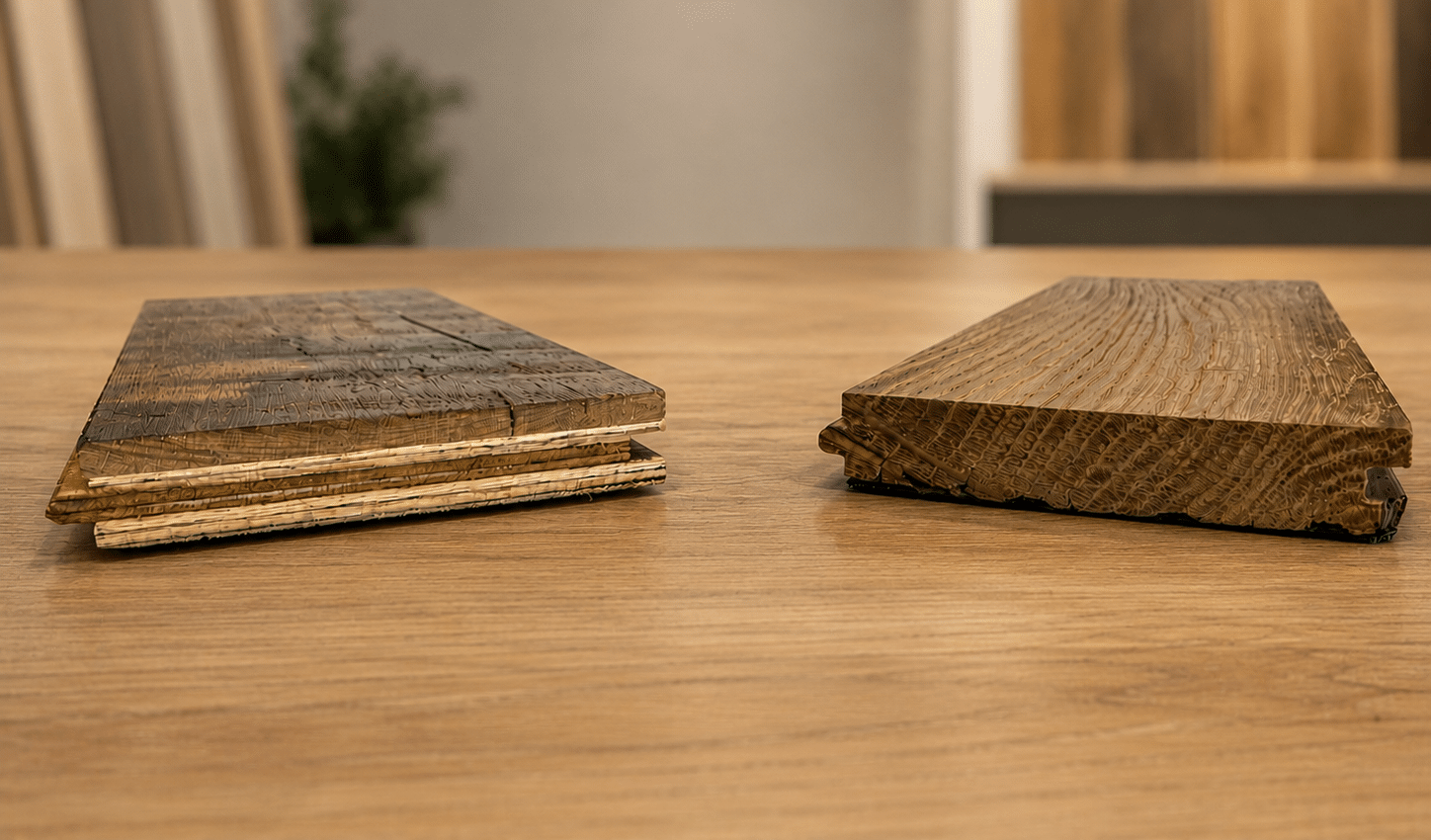 solid vs engineered hardwood reclaimed wood flooring comparison