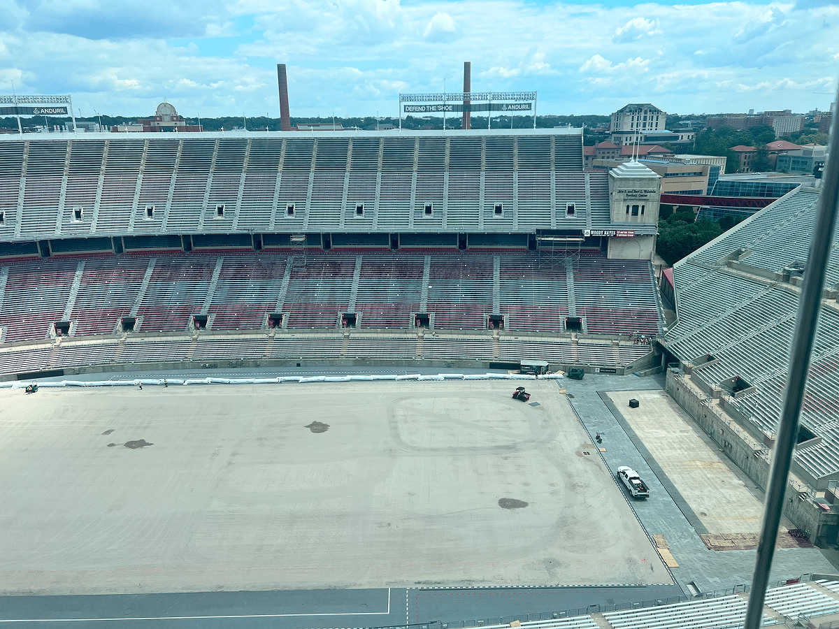 before the turf installed