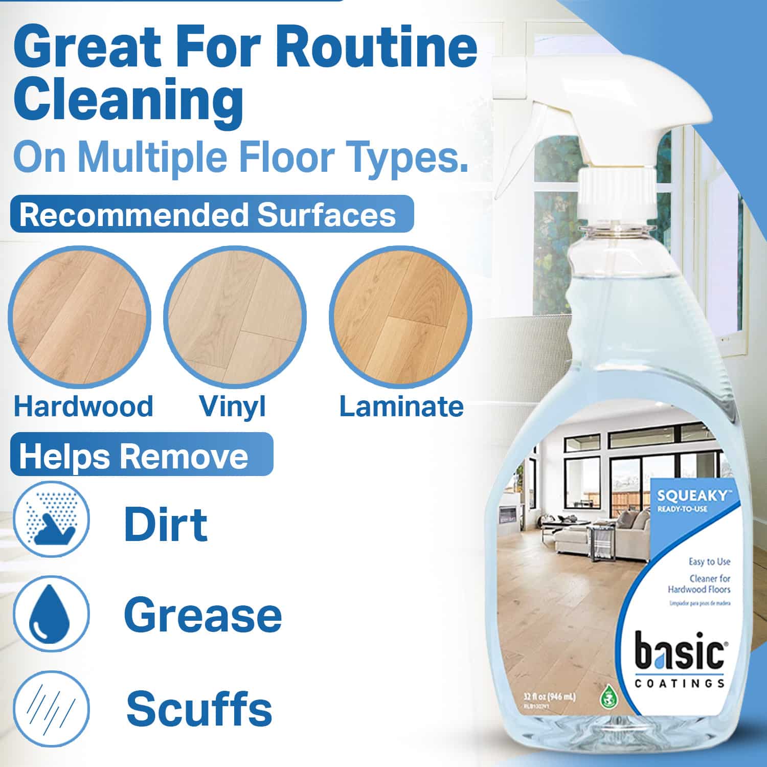 basic coatings squeaky cleaner spray 32 oz