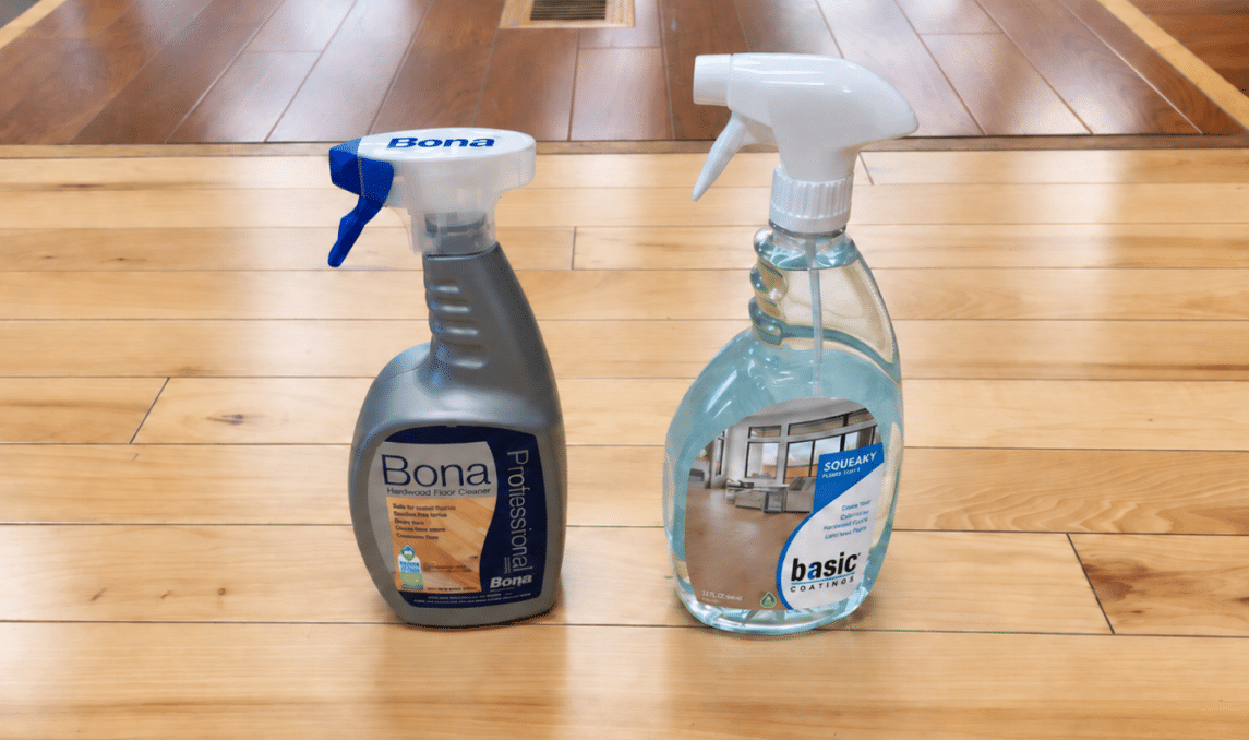 bona pro vs squeaky cleaner on hardwood shoowroom floors
